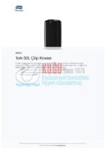 KT-563008 Tork Siyah B1 Sistem 50L Duvar Tipi Çöp Kovası - Görsel 8