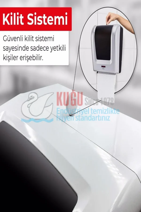 KGF-F120 Krom Kaplama FOTOSELLİ Elektrikli ve Pilli 21 cm KAĞIT HAVLU VERİCİ - Görsel 3