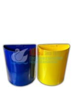 9523 Siyah Renk 16 Litre İç Hacimli (8+8) 2'li Çıkarılabilinir Metal İç Kovalı Geri Dönüşüm Sıfır Atık Çöp Kovası - Görsel 5