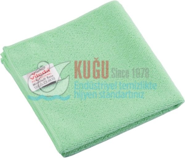 169910 Yeşil Renk Vileda Profesyonel MicroTuff Base Mikrofiber 36x36 Cm Temizleme Bezi (5'Li Paket) - Görsel 1