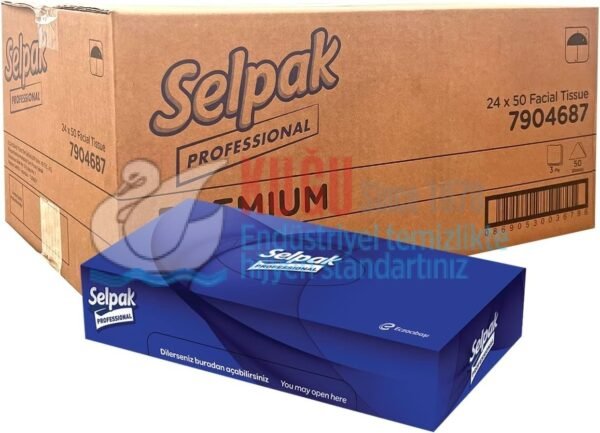 KGE-7904687 Selpak Professional Premium Kutu Mendil 50'li 24 Paket - Görsel 1