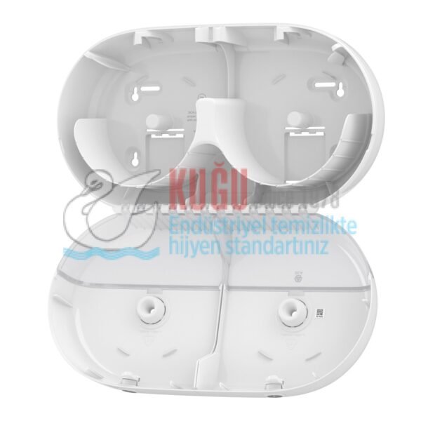 KT-682000 Tork SmartOne Twin T9 Sistem Beyaz Çiftli Mini Cimri İçten Çekmeli Yedek Bekletmeli WC Tuvalet Kağıdı - Görsel 3