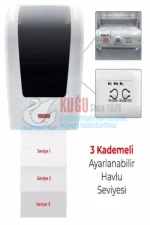KGF-F047 Beyaz Renk FOTOSELLİ Elektrikli ve Pilli 21 cm KAĞIT HAVLU VERİCİ - Görsel 3