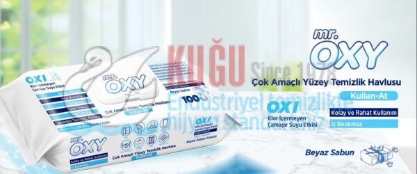 TİC.486 MR OXY ÇOK AMAÇLI YÜZEY TEM.HAVLUSU 100'LÜ BEYAZ SABUN KOKULU - Görsel 6