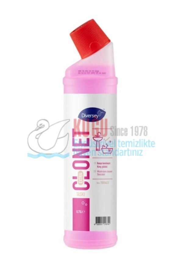 70024840 Diversey Taski Clonet Extra W41 Kireç Çözücü ve Banyo Temizleyici 750 ml - Görsel 4