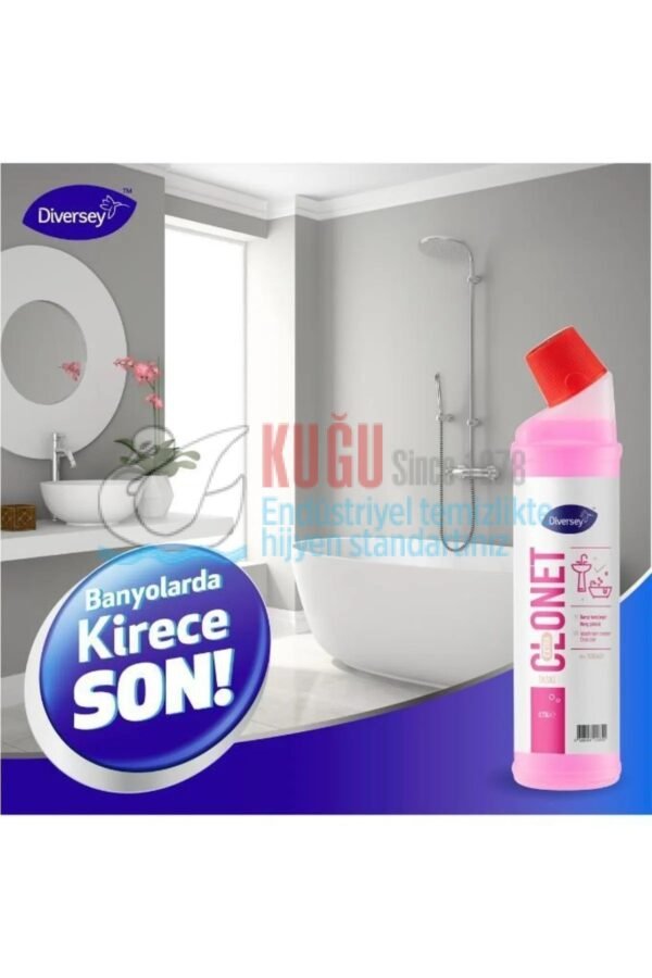 70024840 Diversey Taski Clonet Extra W41 Kireç Çözücü ve Banyo Temizleyici 750 ml - Görsel 5