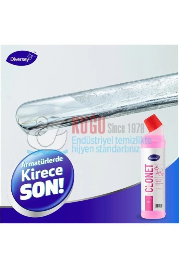 70024840 Diversey Taski Clonet Extra W41 Kireç Çözücü ve Banyo Temizleyici 750 ml - Görsel 7
