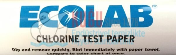 50324 EcoLab Klor Ölçüm Kağıdı Test Şeritleri (100 Şeritlik Şişe) - Görsel 3