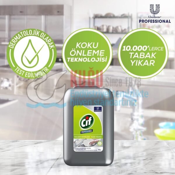 68686178 Cif Professional Elde Yıkama Bulaşık Deterjanı 10L (Koli İçi 2 Adet) - Görsel 10