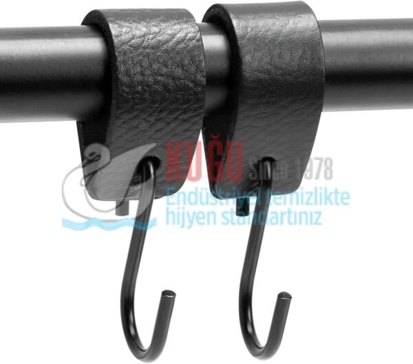 DK-20298-B Siyah Renk Hakiki Gerçek Deri Elbise ve Kıyafet Askısı - Görsel 1