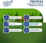 7907034 Selpak Professional Recycled Sensörlü 21 Cm Hareketli Makine Havlusu - (1 Rulo 135 metre, Koli İçi 6 Rulo) - Görsel 4