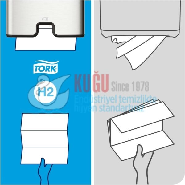 KT-120398 Tork Xpress® Yumuşak 2 Katlı El Havlusu H2 Sistem Z Katlama El Havlusu (1 Paket 180 Adet-Koli İçi 21 Paket) - Görsel 8