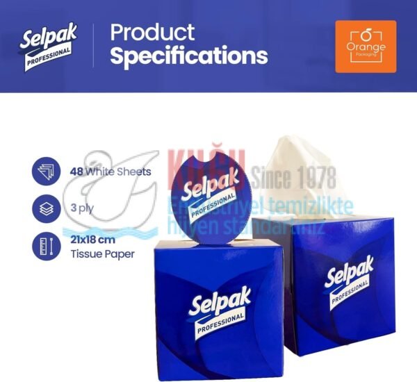 KGE-7904750 Selpak Professional Premium Butik Kutu Mendil 48'li 20 Pk - Görsel 3