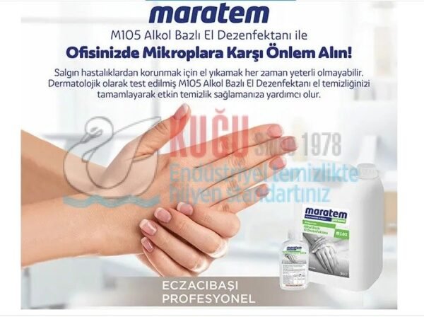 7904444 Maratem M105 Alkol Bazlı El Dezenfektanı 500ml - Görsel 6