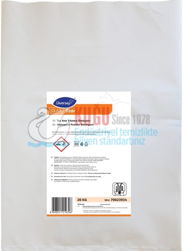 70023934 Clax Star Ana Yıkama Deterjanı 20 Kg - Görsel 1