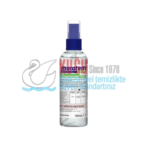 7500109 Maratem M105 Alkol Bazlı El Dezenfektanı Sprey Başlık 100 mL - Görsel 1