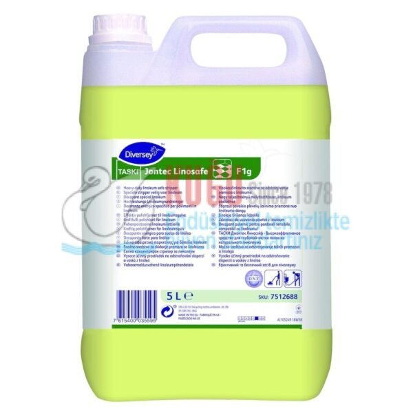 70024257 Diversey Taski Jontec Linosafe Hassas Yüzeyler İçin Kir ve Cila Sökücü 5 LT - Görsel 1