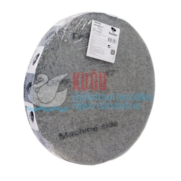 70019151 Twister Pad - Gri 2'li - 17" / 43 Cm - Gri - Fırçalı Kurutucular ve Döner Makinelerle Kullanım İçin Elmas Zemin Pedi - Görsel 2