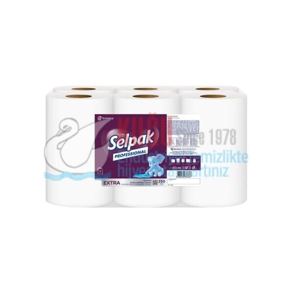 KGE-7900100 Selpak Professional Extra 250 Mt 6'lı İçten Çekmeli El Havlusu - Görsel 1