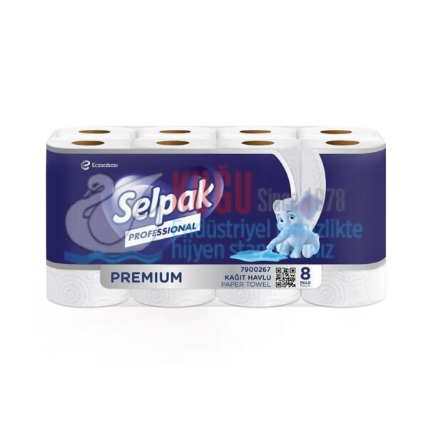 KGE-7900267 Selpak Professional Premium Havlu 8'Li 3 Paket 24 Adet - Görsel 1