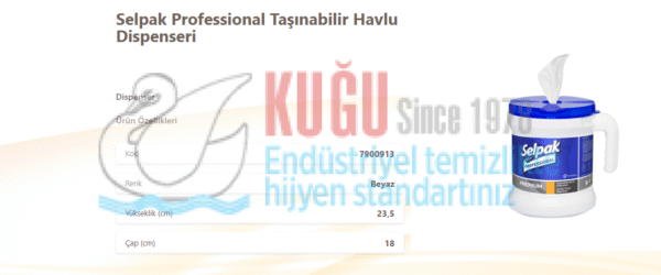 KGE-7900913 Selpak Professional TAŞINABİLİR HAVLU DİSPENSERİ (Havlusuz) - Görsel 2