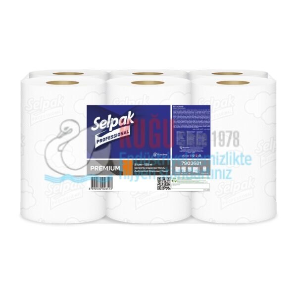 KGE-7903681 Selpak Professional Premıum Sen. Havlu 21Cm-135MT - Görsel 1