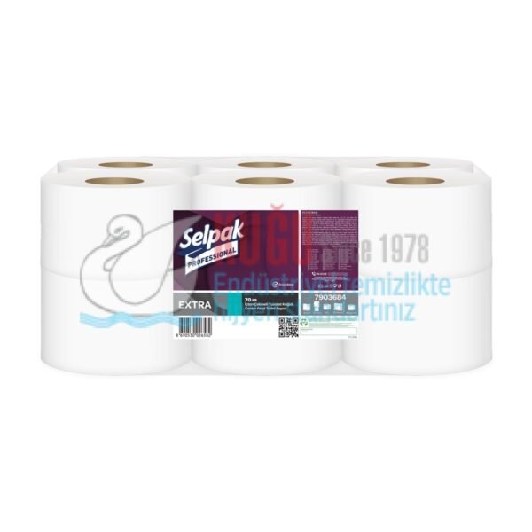 KGE-7903684 Selpak Professional 70 Mt 12'li İçten Çekmeli Cimri Wc Tuvalet Kağıdı - Görsel 1