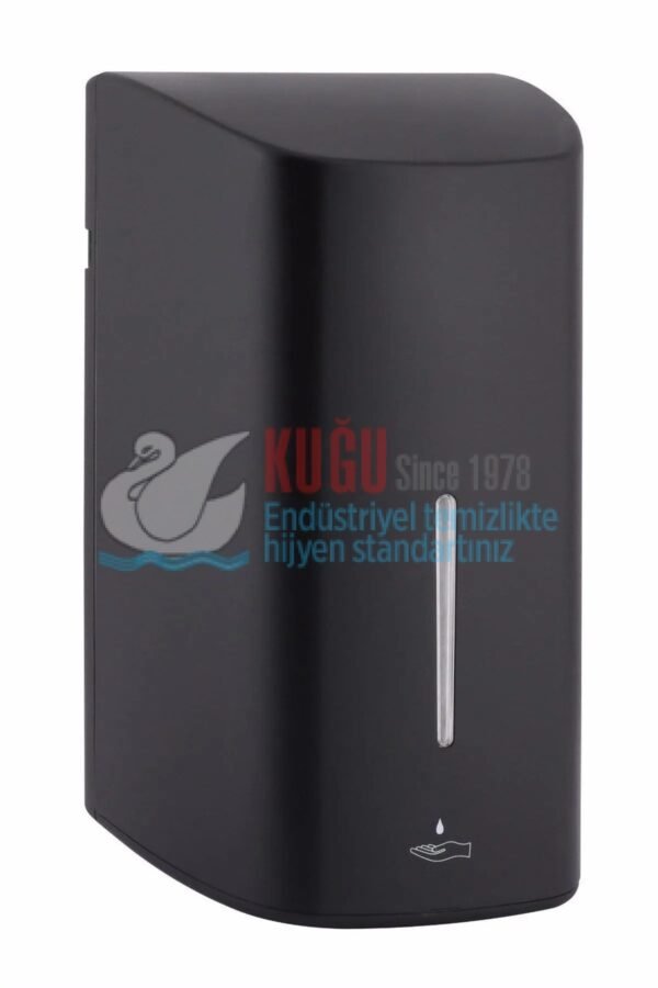 8047 Siyah Renk 1100 Ml Hazneli Üstten Doldurmalı Sensörlü Ve Fotoselli Pilli Sıvı Sabun Aparatı - Görsel 1