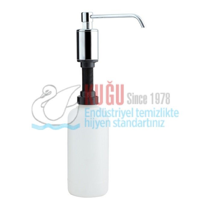 8099-K.jpg 8099-K Ankastre Tezgaha Gömme Pirinç Üstü Krom Kaplama 1000 ML İç Hacimli Köpük Sabun Dispenseri - Görsel 1