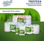 7907034 Selpak Professional Recycled Sensörlü 21 Cm Hareketli Makine Havlusu - (1 Rulo 135 metre, Koli İçi 6 Rulo) - Görsel 7