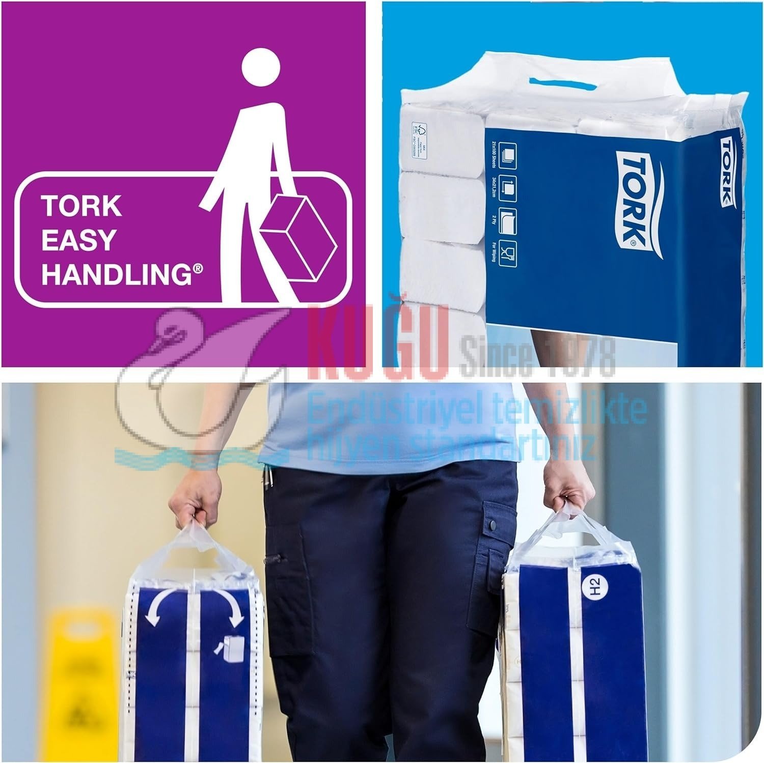 81h9E27VsOL._AC_SL1500.jpg KT-120398 Tork Xpress® Yumuşak 2 Katlı El Havlusu H2 Sistem Z Katlama El Havlusu (1 Paket 180 Adet-Koli İçi 21 Paket) - Görsel 10