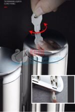 8054 Çiftli 500x2 1000 Ml Hazneli T Çekmeli 304 Kalite Paslanmaz Çelik Sıvı Sabun Şampuan Duş Jeli Dispanseri Aparatı - Görsel 10
