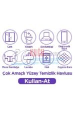 TİC.486 MR OXY ÇOK AMAÇLI YÜZEY TEM.HAVLUSU 100'LÜ BEYAZ SABUN KOKULU - Görsel 5