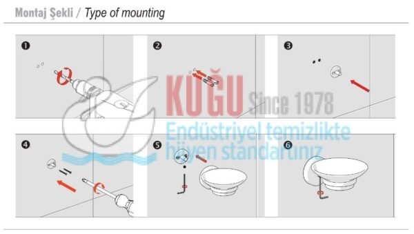 9252 304 S.S. Paslanmaz Çelik Üzeri Krom Kaplama Duvara Monte Sabunluk - Görsel 2