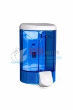 KGB-19267 Şeffaf Mavi 1100 ML İç Hacimli Sıvı Sabun ve Dezenfektan Dispenseri Banyo ve Mutfak Sabunluk Aparatı