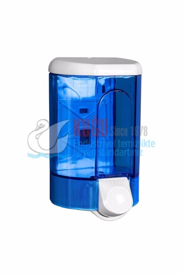 KGB-19267 Şeffaf Mavi 1100 ML İç Hacimli Sıvı Sabun ve Dezenfektan Dispenseri Banyo ve Mutfak Sabunluk Aparatı - Görsel 1