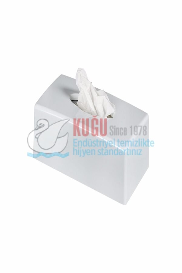 8551 Beyaz Kağıt Mendil Kutusu Banyo ve Mutfak Dispanseri Aparatı - Görsel 5