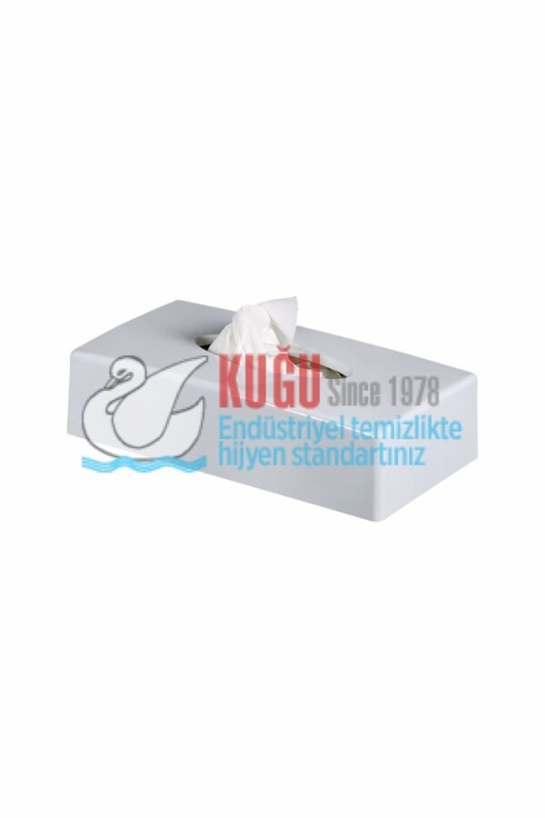8551 Beyaz Kağıt Mendil Kutusu Banyo ve Mutfak Dispanseri Aparatı - Görsel 3