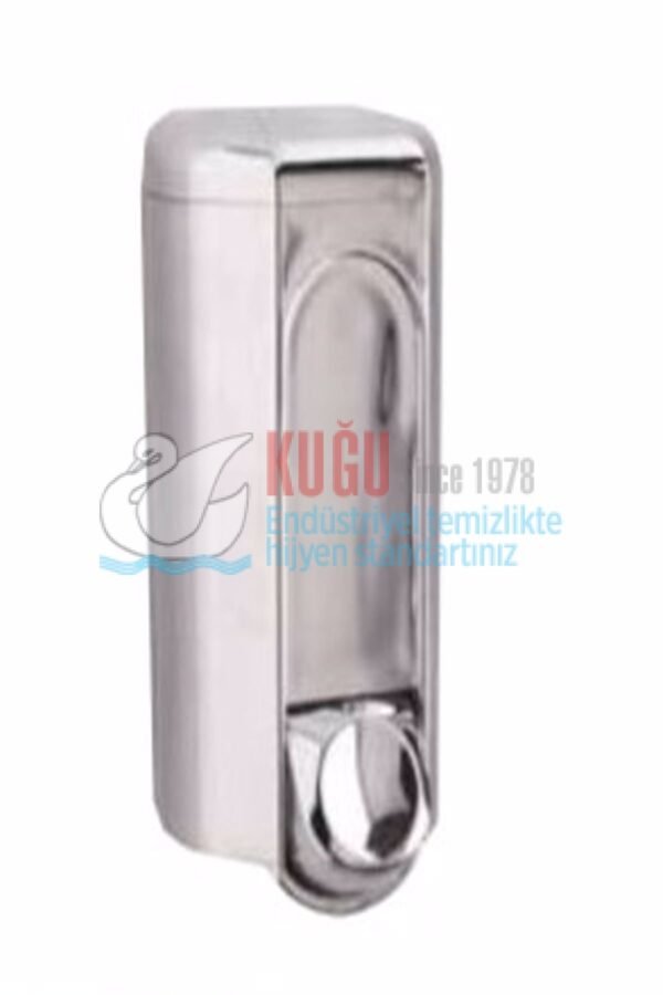 KGB-19387 Krom 600 ML İç Hacimli Sıvı Sabun ve Dezenfektan Dispenseri Banyo ve Mutfak Sabunluk Aparatı - Görsel 1