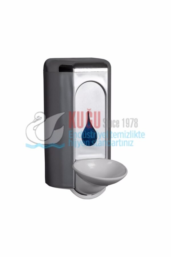 KGB-19355 Gümüş Krom 600 ML Dirsek Temaslı SIVI SABUN ve DEZENFEKTAN Banyo ve Mutfak Sabunluk APARATI - Görsel 1