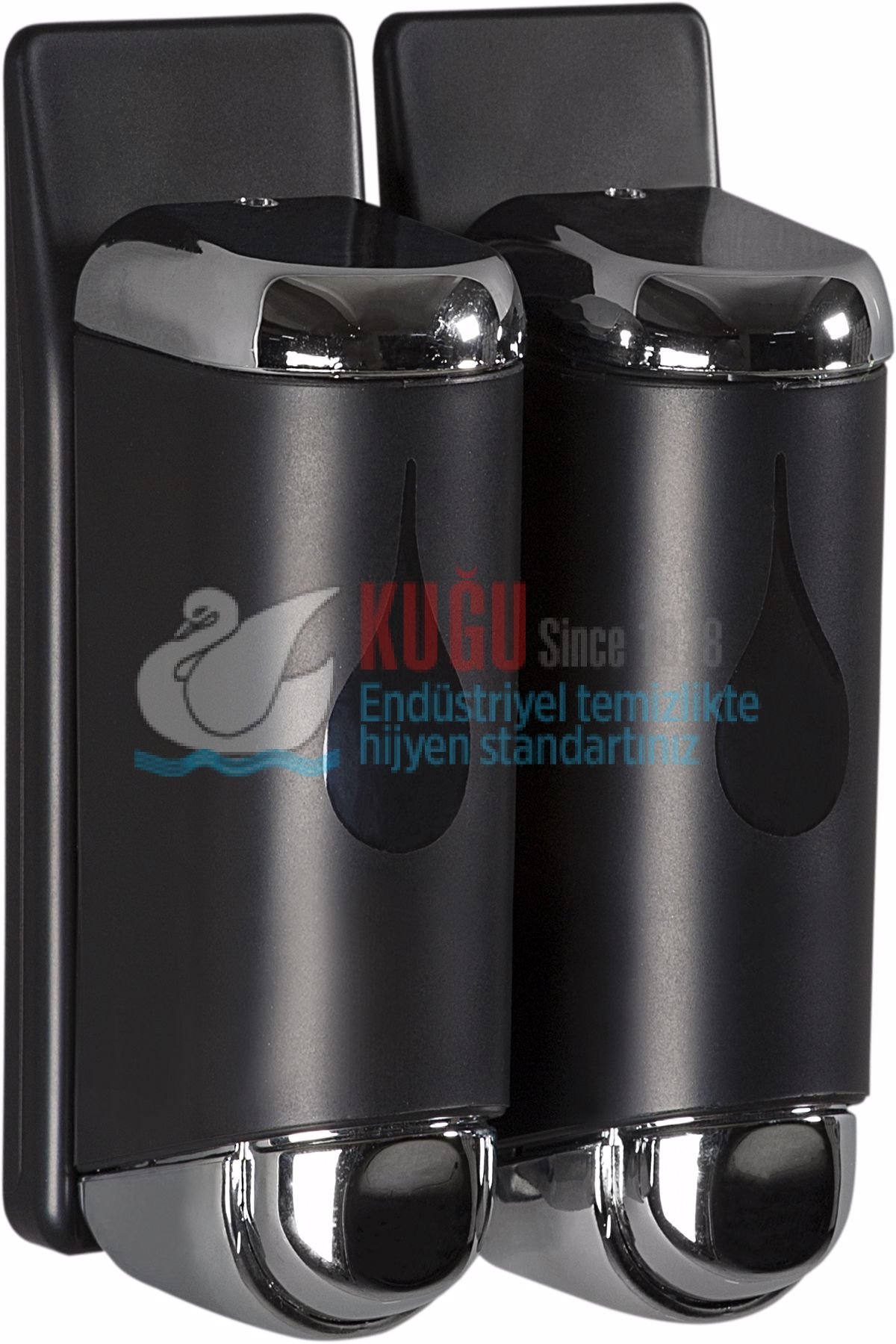 9396_1200x1800.jpg KGB-19396 Siyah Krom 2×170 ML 340 ML İKİLİ FREE TWIN SIVI SABUN ŞAMPUAN VE DEZENFEKTAN Banyo ve Mutfak APARATI - Görsel 1