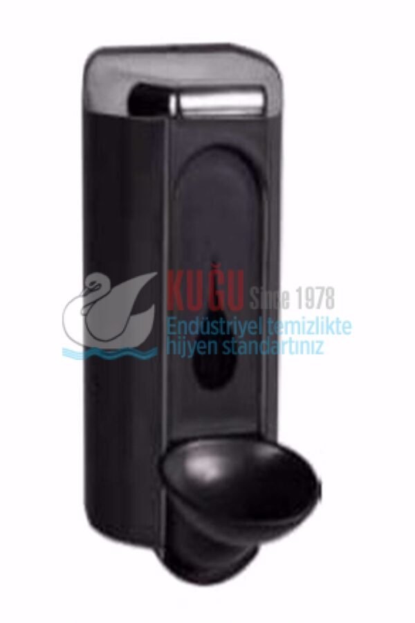 KGB-19410 Siyah Krom 600 ML Dirsek Temaslı SIVI SABUN ve DEZENFEKTAN Banyo ve Mutfak Sabunluk APARATI - Görsel 1