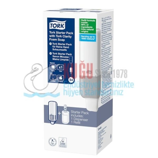 960201 Tork Clarity Köpük Sabunlu Tork Başlangıç Paketi (1 Adet Dispenser ve Refil) - Görsel 1