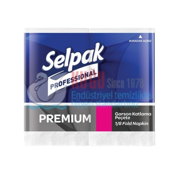KGE-9681102 Selpak Professional Premium Garson Katlama Peçete 33*33 Cm 100'Lü 24 Paket - Görsel 1
