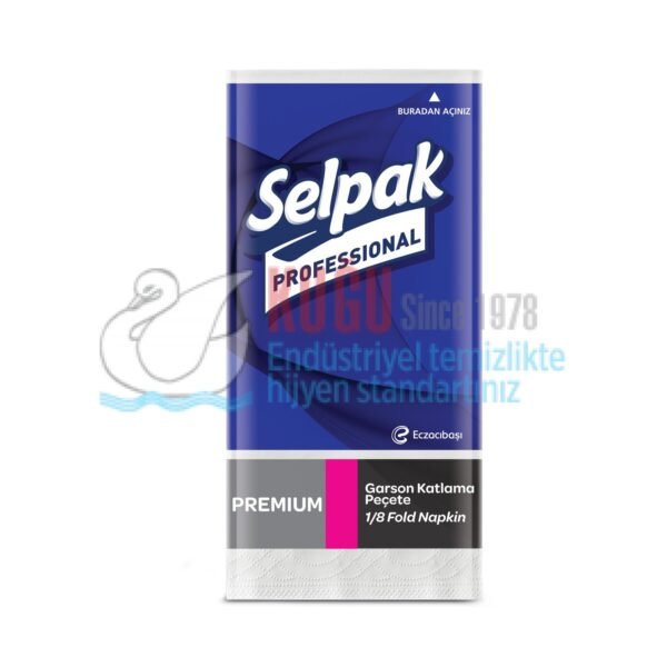 KGE-9681103 Selpak Professional Premium Garson Katlama Peçete 40X40 Cm Beyaz 50'Li 20 Paket - Görsel 1