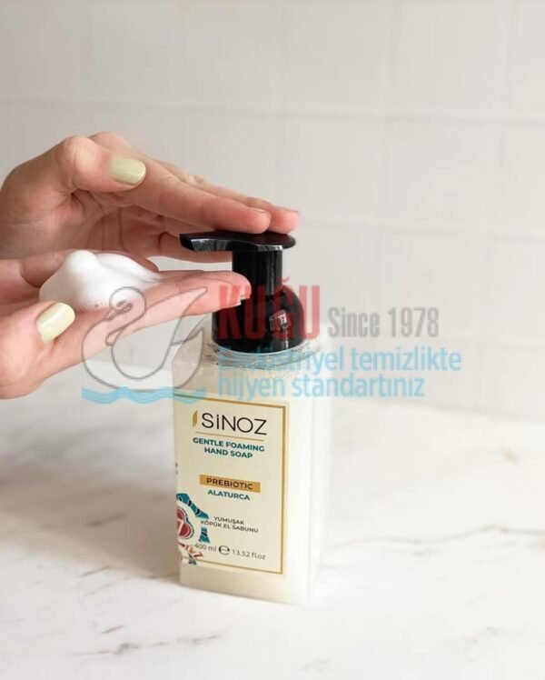 SNZ-ST8173A Sinoz 400 ml Alaturka Prebiyotik Etkili Doğal Sabun Kokulu Yumuşak Köpük Pompalı El Sabunu - Görsel 1
