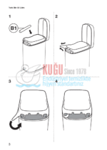 KT-460011 Tork Paslanmaz Çelik Metal B1 Sistem 50 Litre Çöp Kovası - Görsel 11