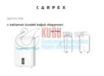 KGC-910612-W Carpex Optima Beyaz Renk C Katlamalı Tuvalet Kağıdı Dispenseri - Görsel 6