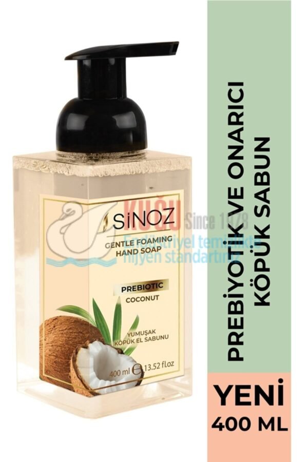 SNZ-ST8173H Sinoz 400 ML Coconut Prebiyotik Etkili Hindistan Cevizi Kokulu Yumuşak Köpük El Sabunu - Görsel 2