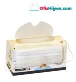 3 KATLI TAM ULTRASONİK BURUN TELLİ CE BELGELİ CERRAHİ MASKE - Görsel 5